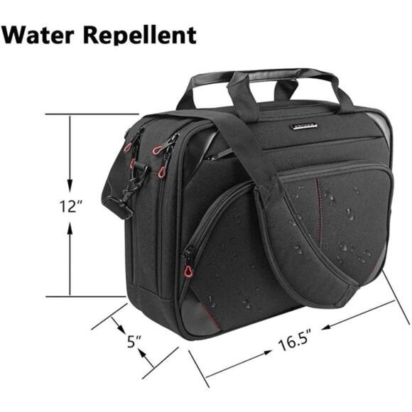 Laptop Bag 15.6 Inch Laptop Briefcase Laptop Messenger Bag Water Repellent - Picture 3 of 7